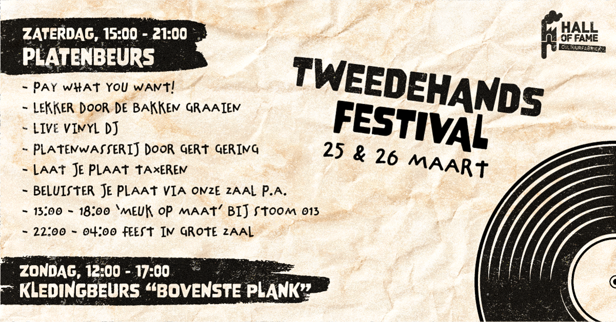 Tweedehands festival / Bovenste Plank
